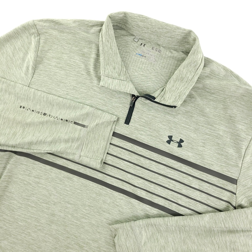 Under Armour ColdGear Pullover Mens Large‎ Gray 1/4 Zip Long Sleeve Golf Top